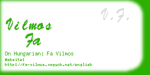 vilmos fa business card